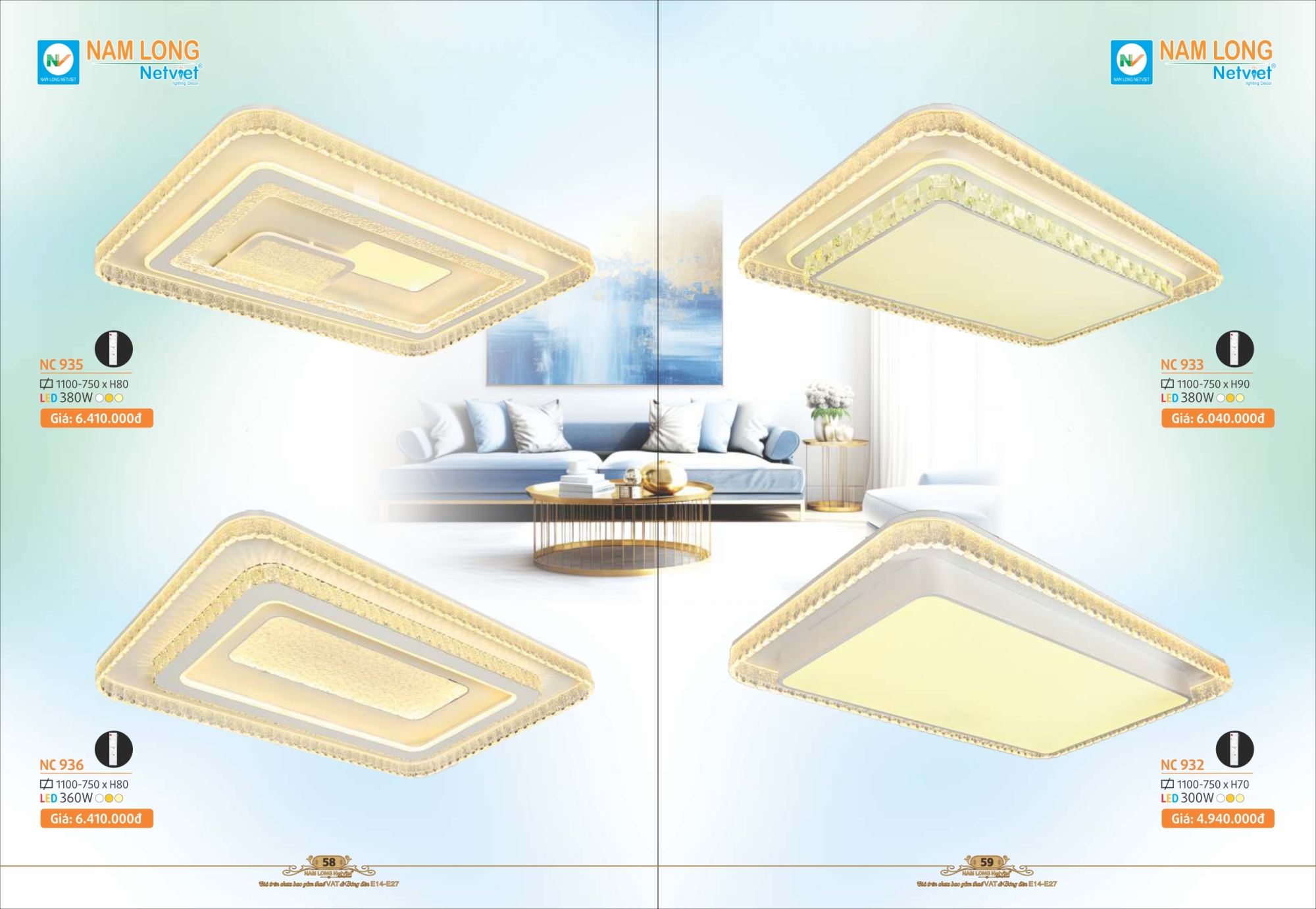 Bảng giá đèn trang trí Nam Long